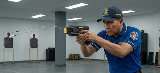 Capacitación con pistola eléctrica taser para serenazgo Lima