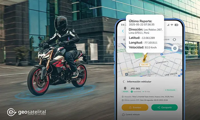 Aplicación móvil Geomoto: controla tu moto desde tu celular en tiempo real - Geosatelital
