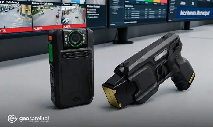 Por qué una Solución Integrada de Pistola Eléctrica y Bodycam es más eficaz - Geosatelital